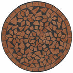 Mosaic Bistro Table Ø50x70 cm Ceramic with Decorative Pattern for Indoor and Outdoor Use - Bargainia.com - 
