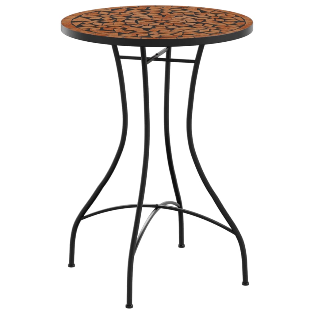 Mosaic Bistro Table Ø50x70 cm Ceramic with Decorative Pattern for Indoor and Outdoor Use - Bargainia.com - 