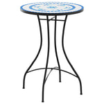 Mosaic Bistro Table Ø50x70 cm Ceramic with Decorative Pattern for Indoor and Outdoor Use - Bargainia.com - 