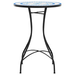 Mosaic Bistro Table Ø50x70 cm Ceramic with Decorative Pattern for Indoor and Outdoor Use - Bargainia.com - 