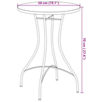 Mosaic Bistro Table Ø50x70 cm Ceramic with Decorative Pattern for Indoor and Outdoor Use - Bargainia.com - 