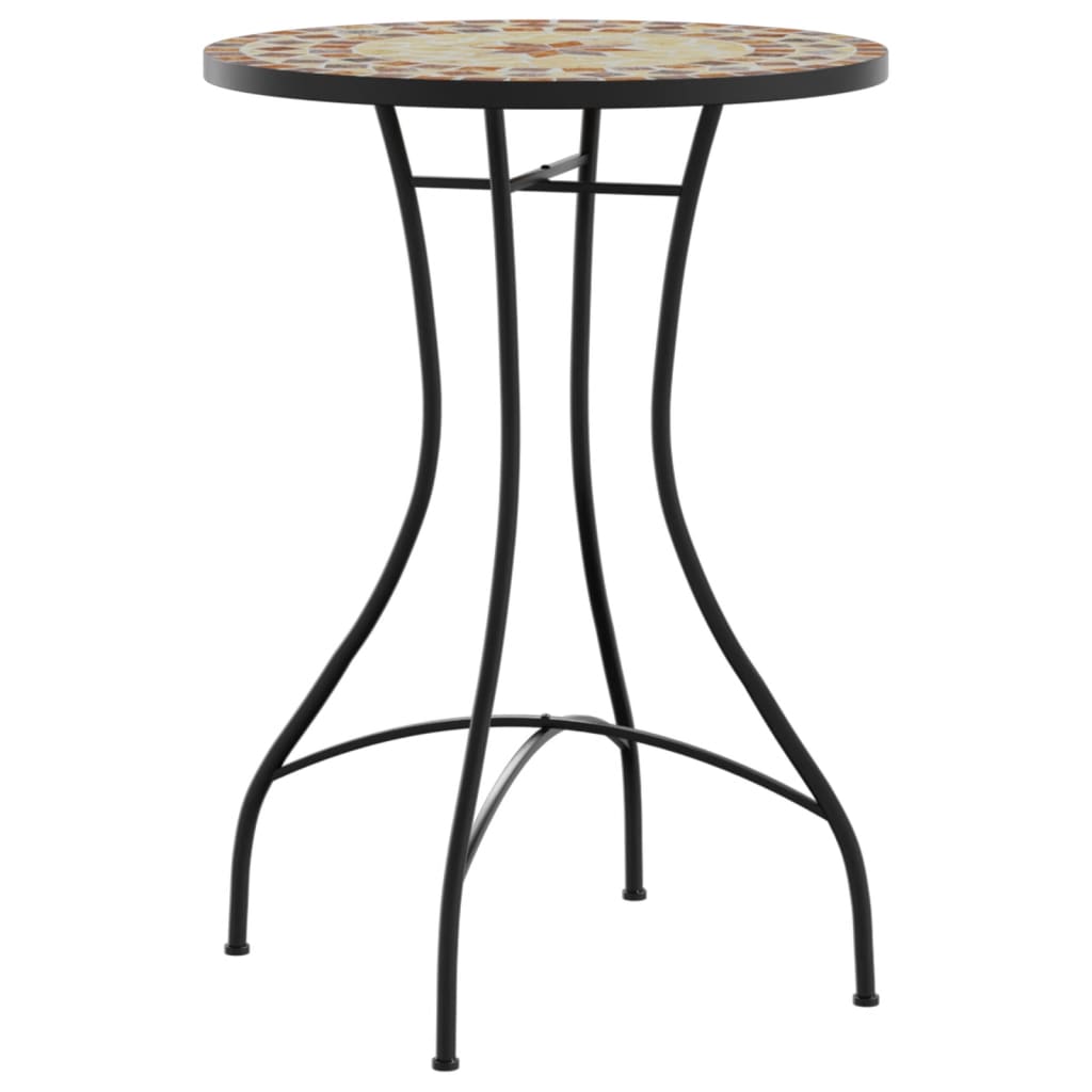 Mosaic Bistro Table Ø50x70 cm Ceramic with Decorative Pattern for Indoor and Outdoor Use - Bargainia.com - 