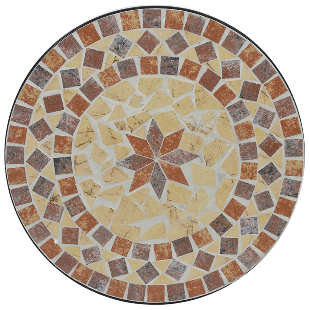 Mosaic Bistro Table Ø50x70 cm Ceramic with Decorative Pattern for Indoor and Outdoor Use - Bargainia.com - 