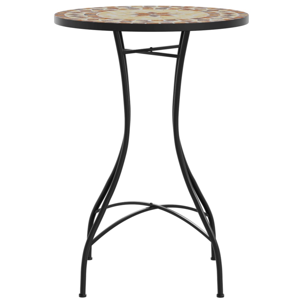 Mosaic Bistro Table Ø50x70 cm Ceramic with Decorative Pattern for Indoor and Outdoor Use - Bargainia.com - 