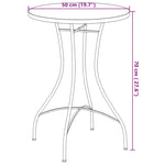 Mosaic Bistro Table Ø50x70 cm Ceramic with Decorative Pattern for Indoor and Outdoor Use - Bargainia.com - 