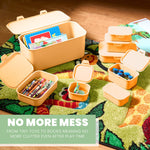 Multi Function Plastic (BPA Free) Storage Boxes With Attached Lids - Orange - Set of 8 - Bargainia.com - 