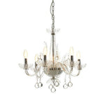 Murano 6 Bulb Clear Crystal Chandelier - Bargainia.com - 5018705397313