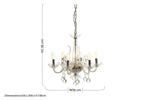 Murano 6 Bulb Clear Crystal Chandelier - Bargainia.com - 5018705397313