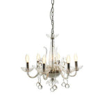 Murano 6 Bulb Clear Crystal Chandelier - Bargainia.com - 5018705397313
