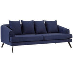 Mylo 3 Seater Navy Fabric Sofa - Bargainia.com - 