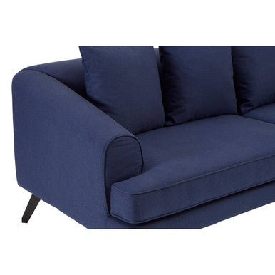Mylo 3 Seater Navy Fabric Sofa - Bargainia.com - 