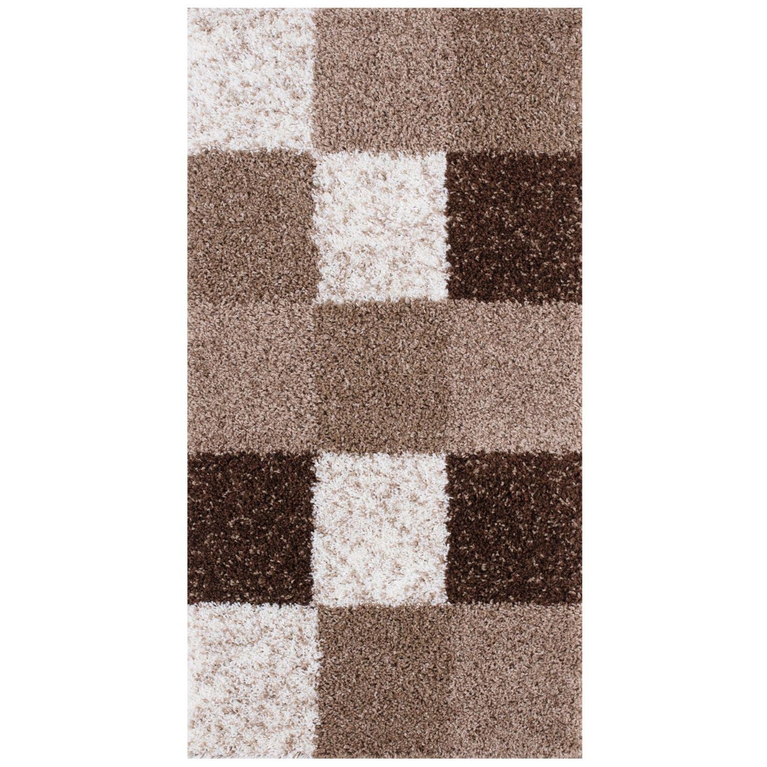Myshaggy Geometric Brown Rug - Bargainia.com - 