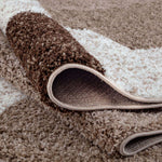 Myshaggy Geometric Brown Rug - Bargainia.com - 