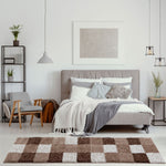 Myshaggy Geometric Brown Rug - Bargainia.com - 