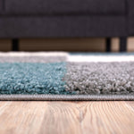 Myshaggy Geometric Duck Egg Blue Rug - Bargainia.com - 