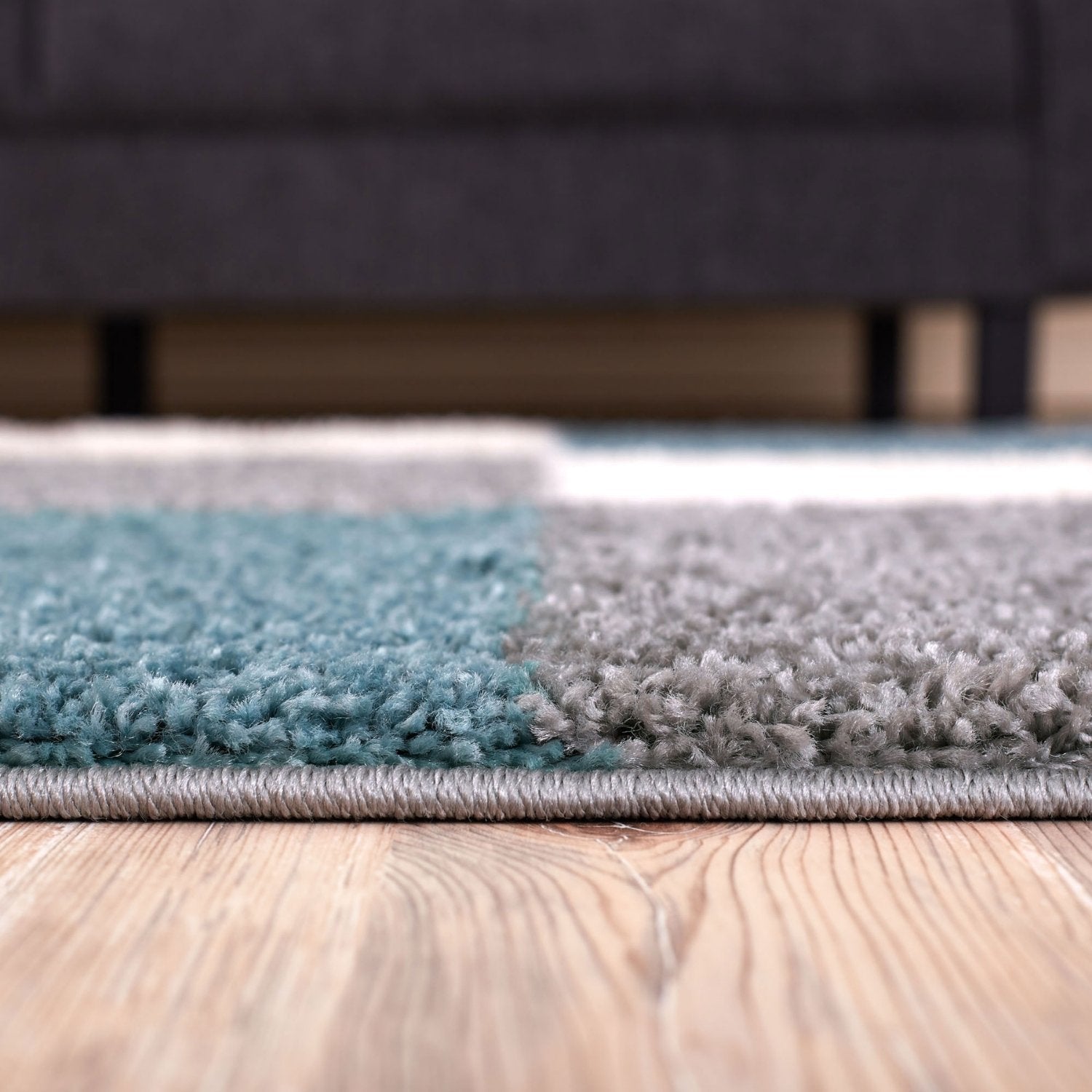 Myshaggy Geometric Duck Egg Blue Rug - Bargainia.com - 