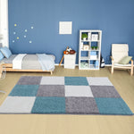 Myshaggy Geometric Duck Egg Blue Rug - Bargainia.com - 