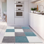 Myshaggy Geometric Duck Egg Blue Rug - Bargainia.com - 