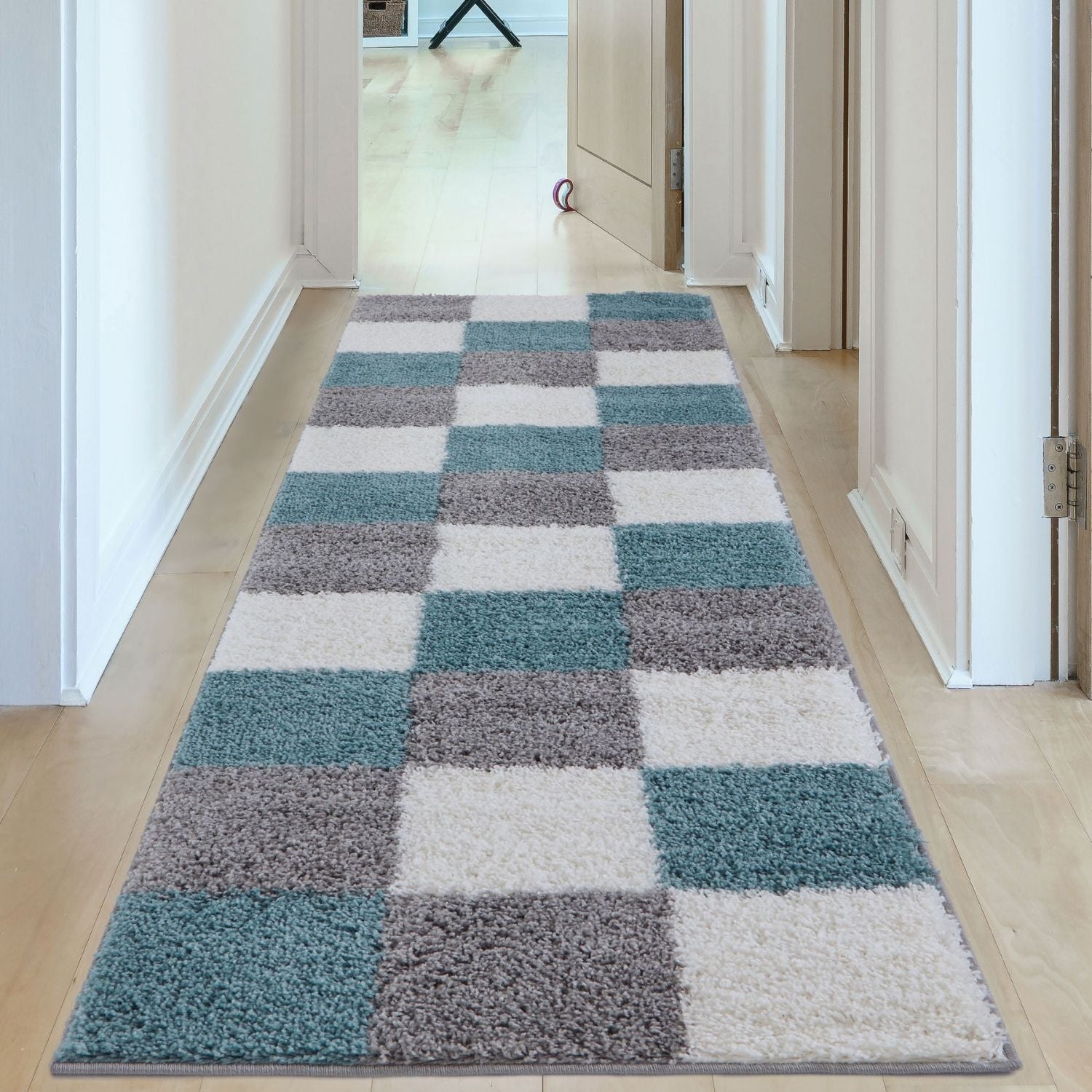 Myshaggy Geometric Duck Egg Blue Rug - Bargainia.com - 5060912234585 - 2937