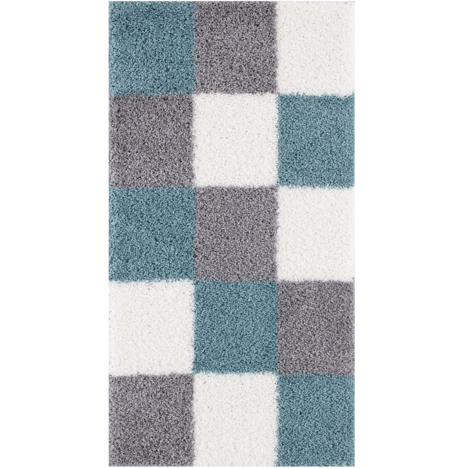 Myshaggy Geometric Duck Egg Blue Rug - Bargainia.com - 