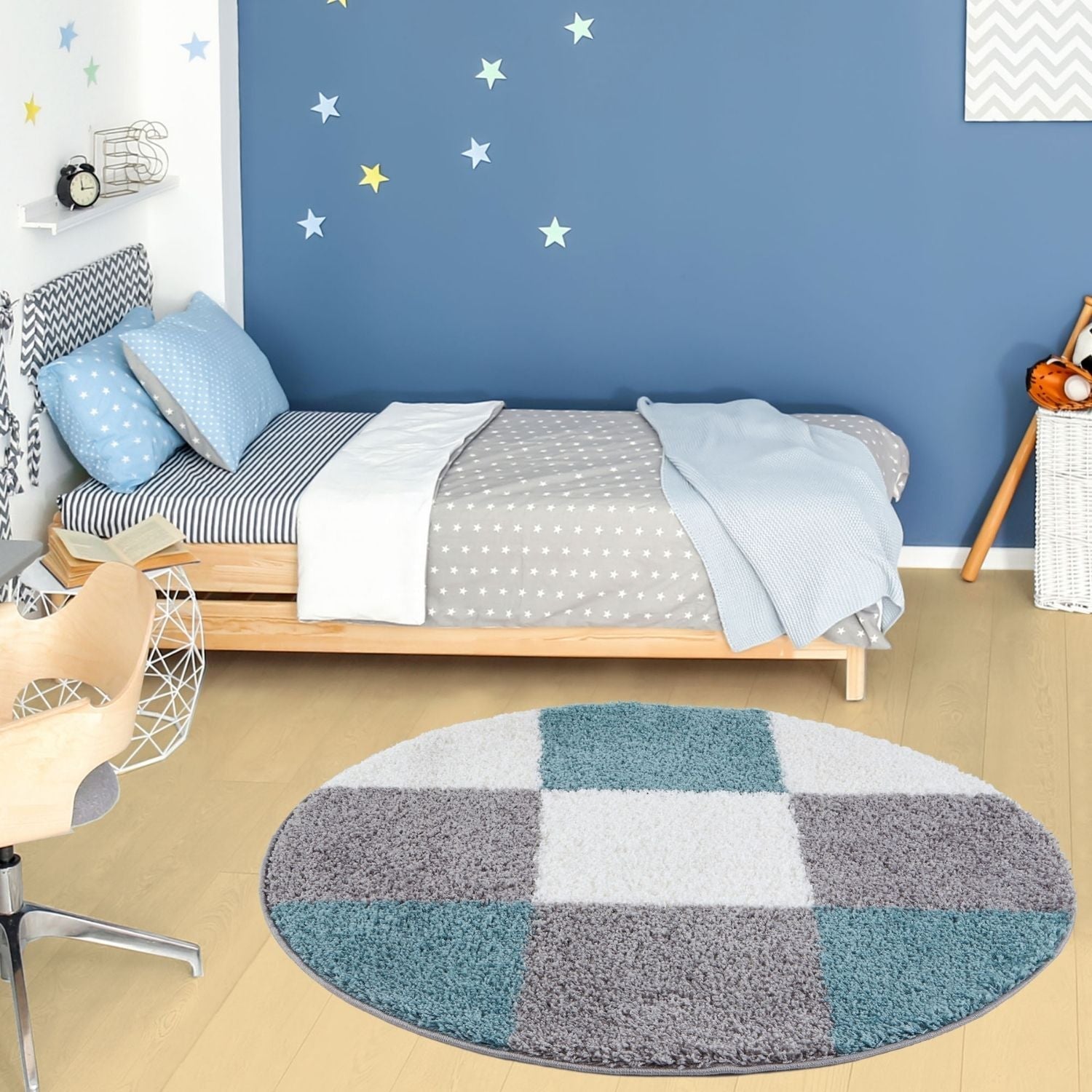 Myshaggy Geometric Duck Egg Blue Rug - Bargainia.com - 5060912234608 - 2939