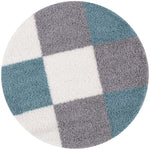 Myshaggy Geometric Duck Egg Blue Rug - Bargainia.com - 