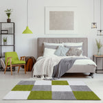 Myshaggy Geometric Green Rug - Bargainia.com - 