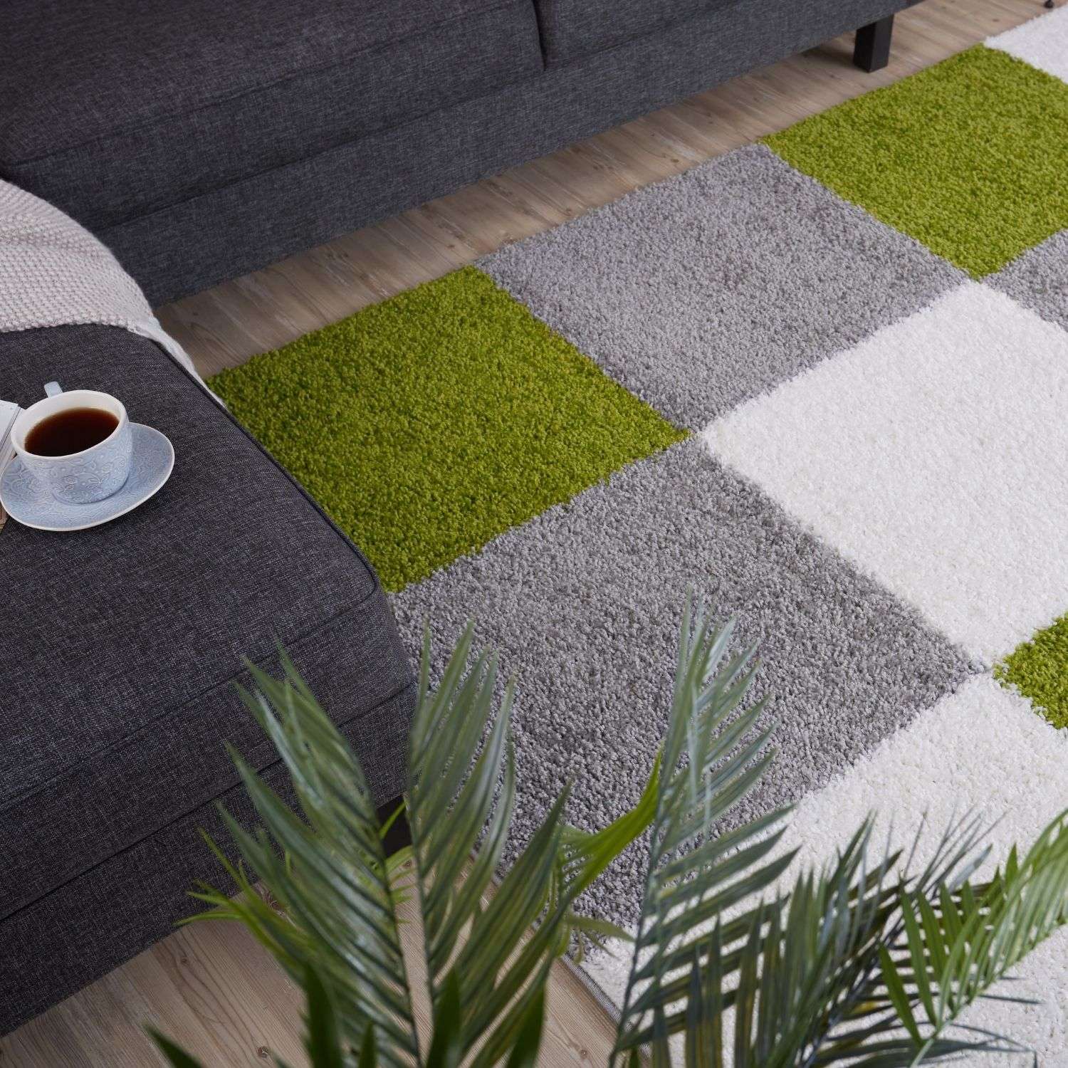 Myshaggy Geometric Green Rug - Bargainia.com - 