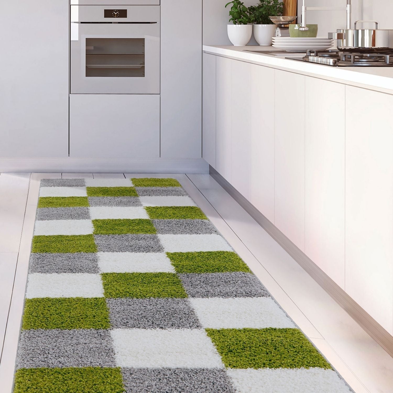 Myshaggy Geometric Green Rug - Bargainia.com - 