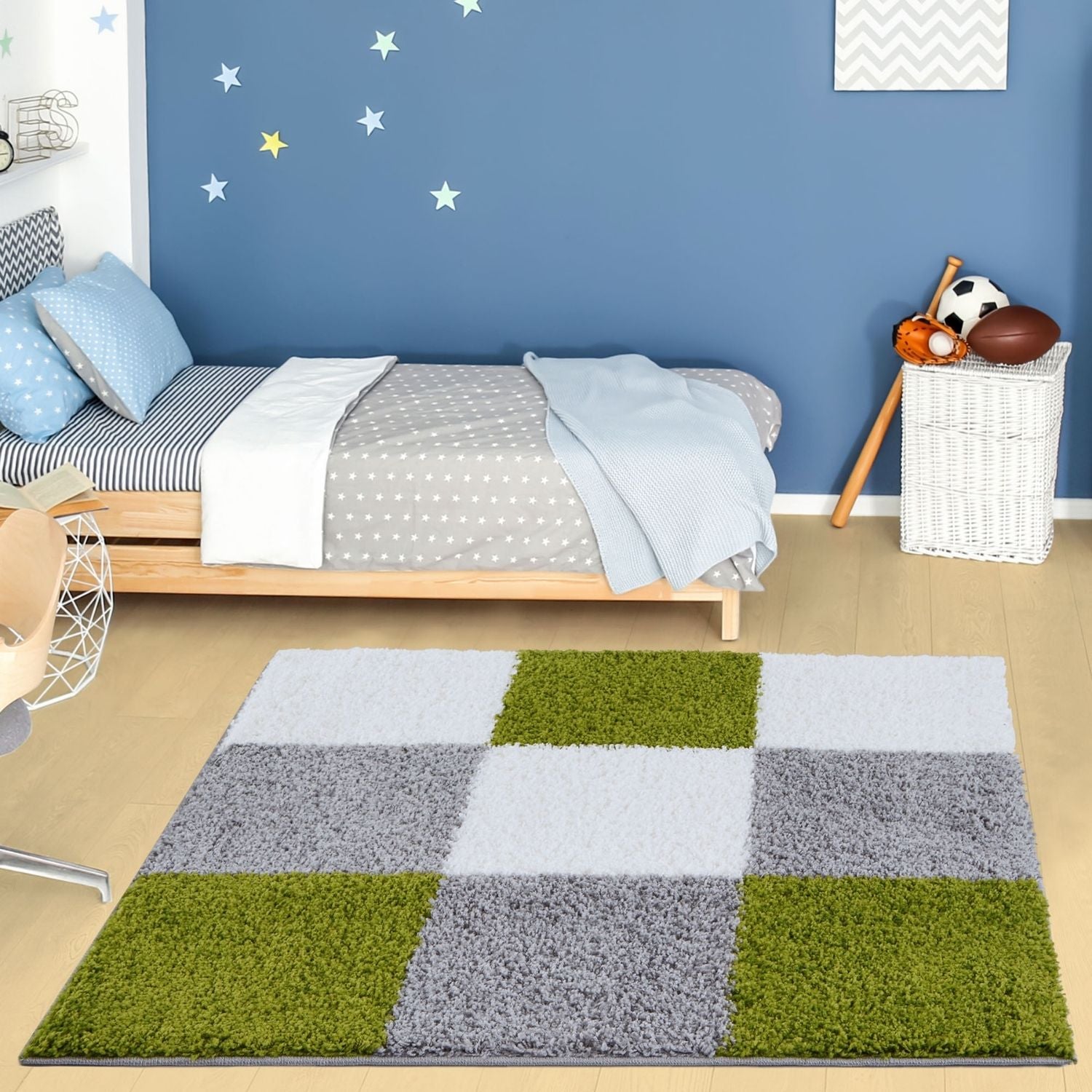 Myshaggy Geometric Green Rug - Bargainia.com - 