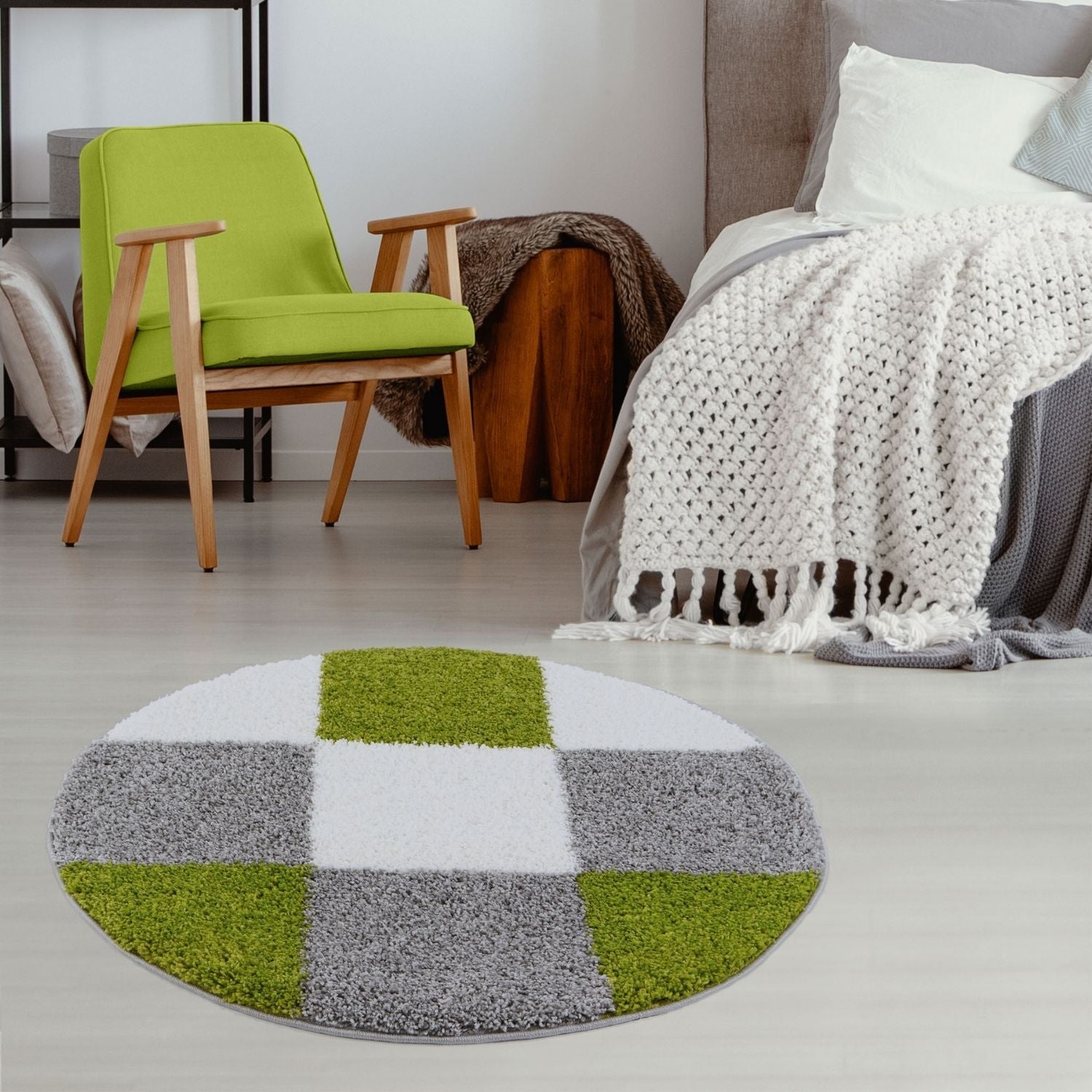 Myshaggy Geometric Green Rug - Bargainia.com - 5060912235001 - 2949
