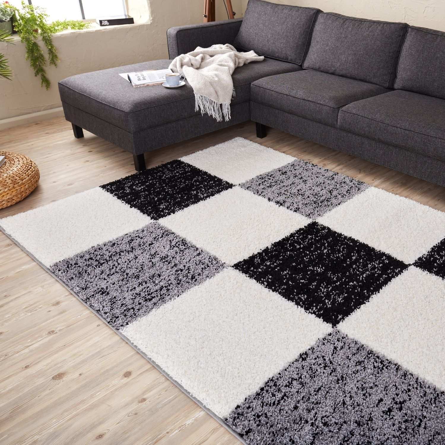Myshaggy Geometric Grey Rug - Bargainia.com - 