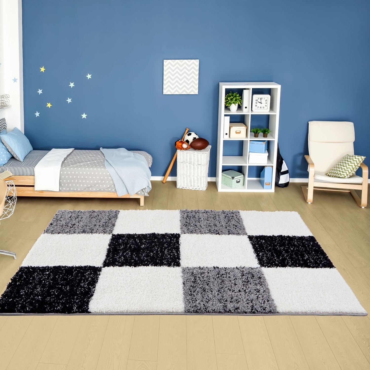 Myshaggy Geometric Grey Rug - Bargainia.com - 