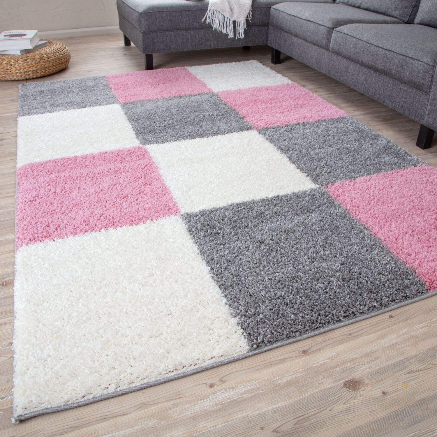 Myshaggy Geometric Pink Rug - Bargainia.com - 5060912234462 - 2955