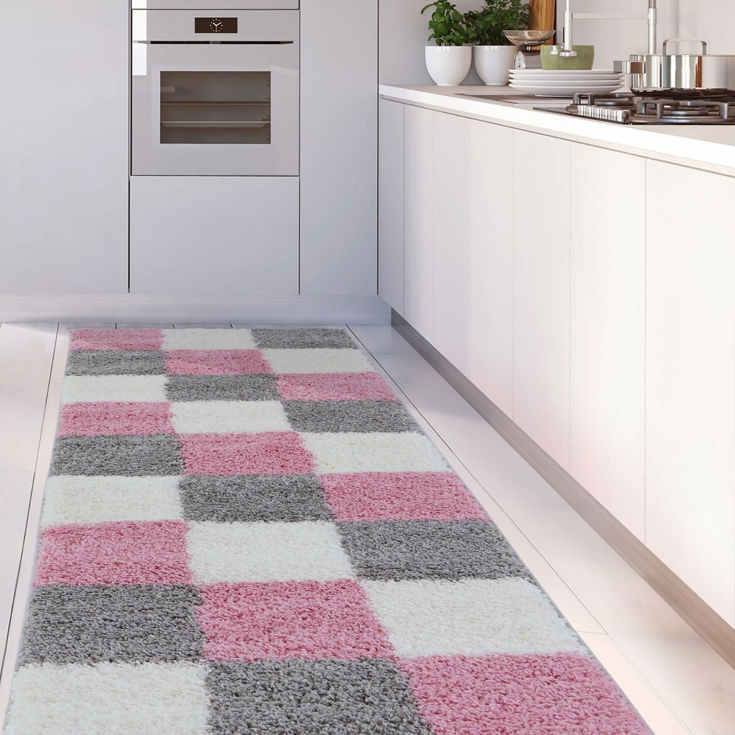 Myshaggy Geometric Pink Rug - Bargainia.com - 5060912234486 - 2957