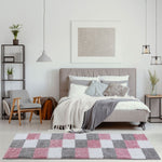 Myshaggy Geometric Pink Rug - Bargainia.com - 