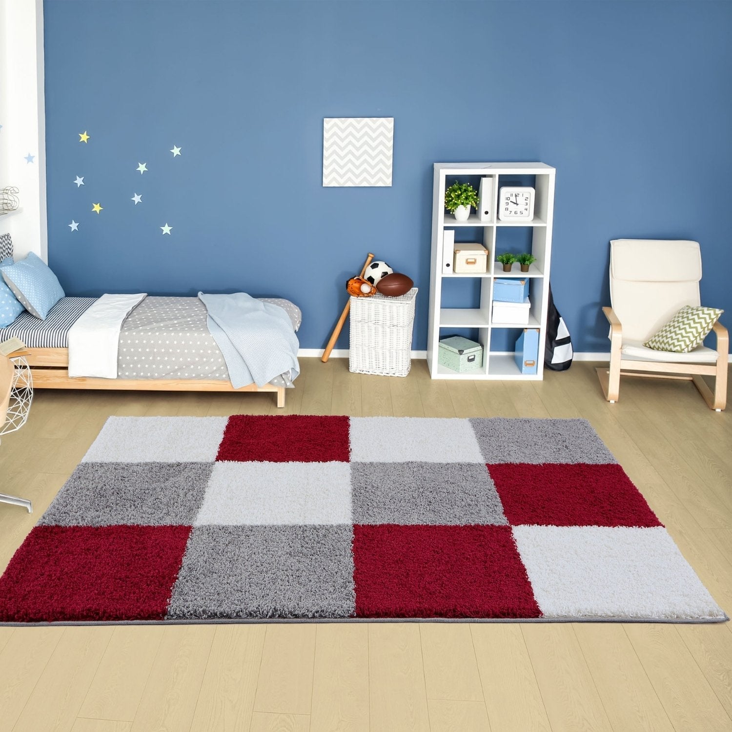 Myshaggy Geometric Red Rug - Bargainia.com - 