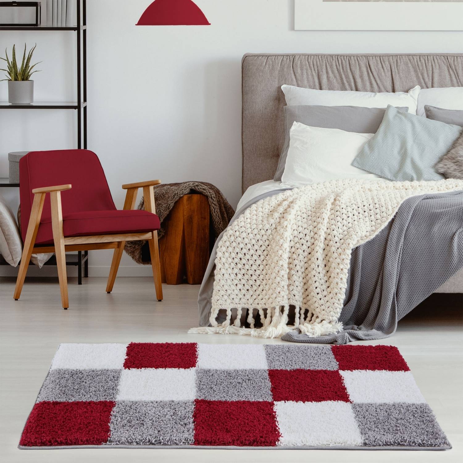Myshaggy Geometric Red Rug - Bargainia.com - 5060912234769 - 2925