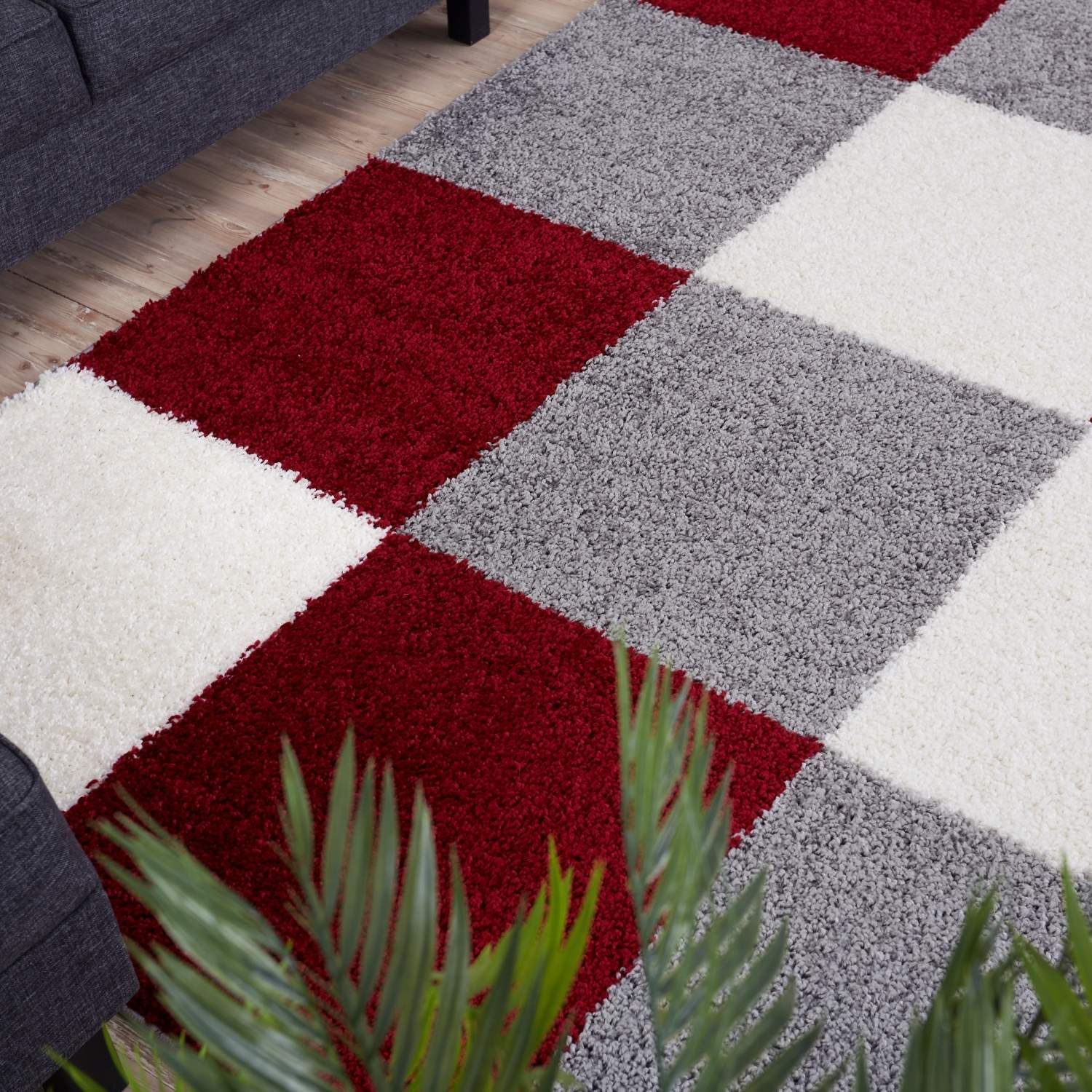 Myshaggy Geometric Red Rug - Bargainia.com - 