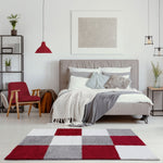 Myshaggy Geometric Red Rug - Bargainia.com - 