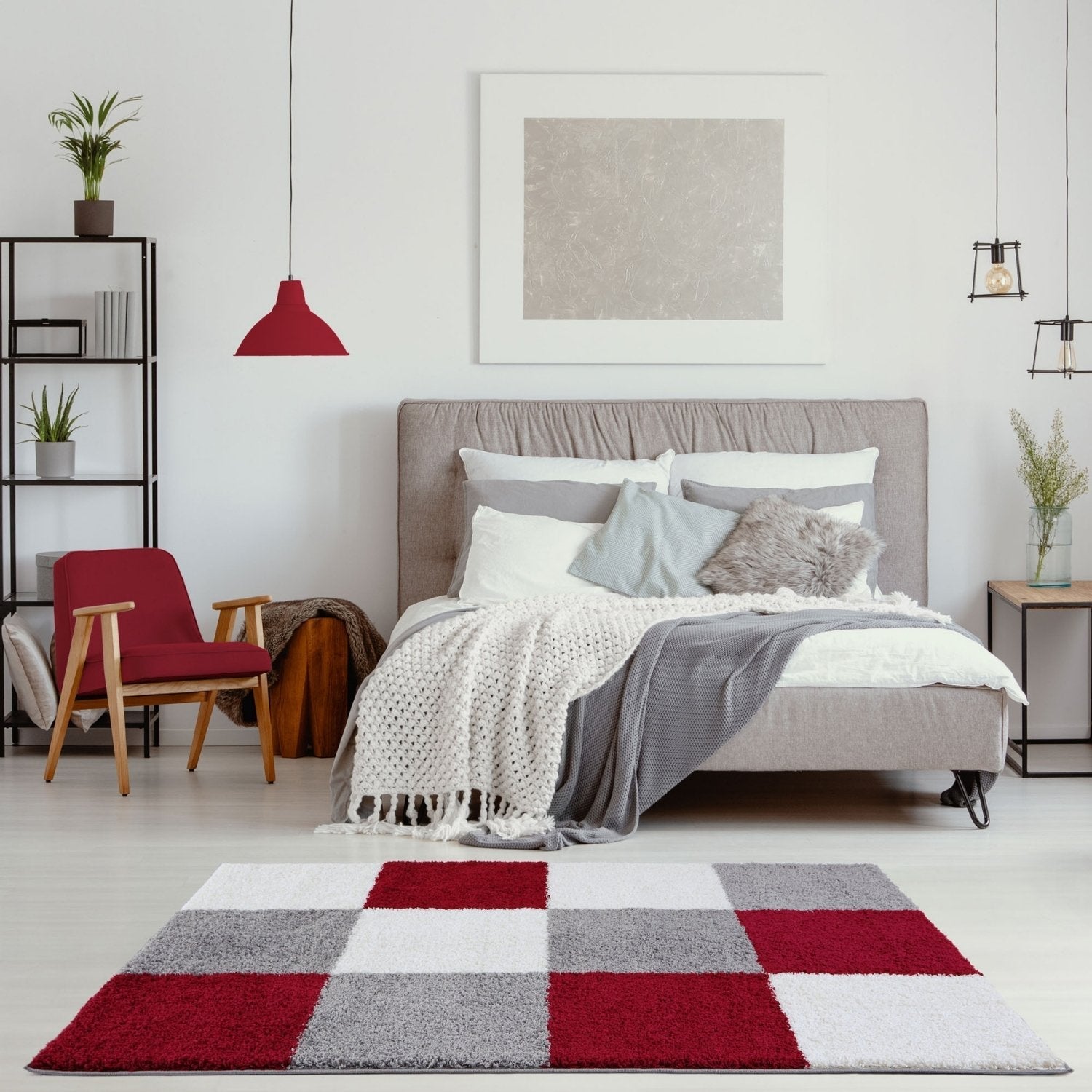 Myshaggy Geometric Red Rug - Bargainia.com - 5060912234769 - 2925