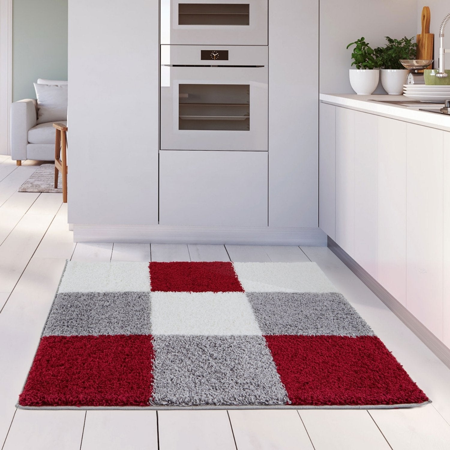 Myshaggy Geometric Red Rug - Bargainia.com - 