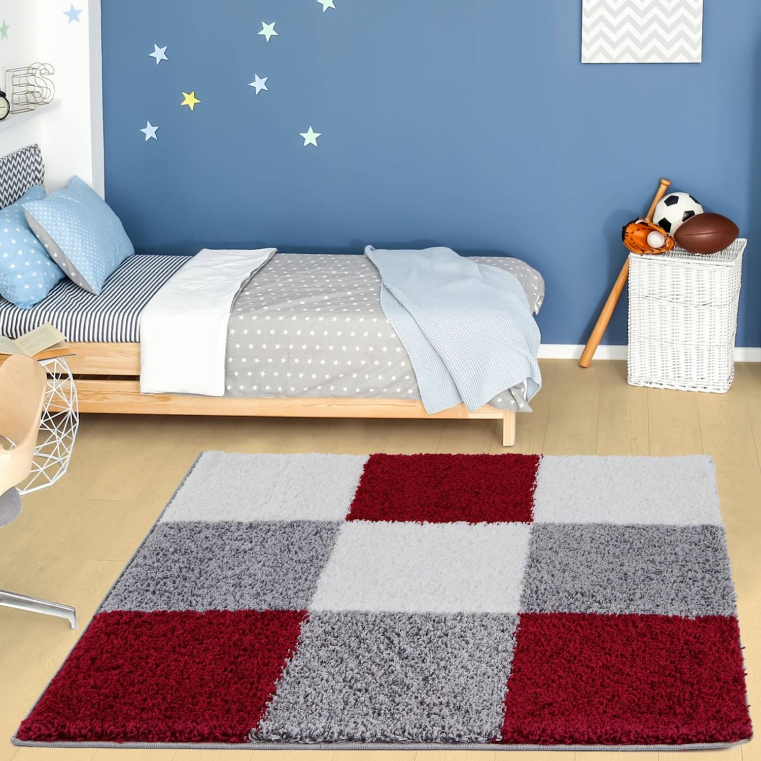 Myshaggy Geometric Red Rug - Bargainia.com - 