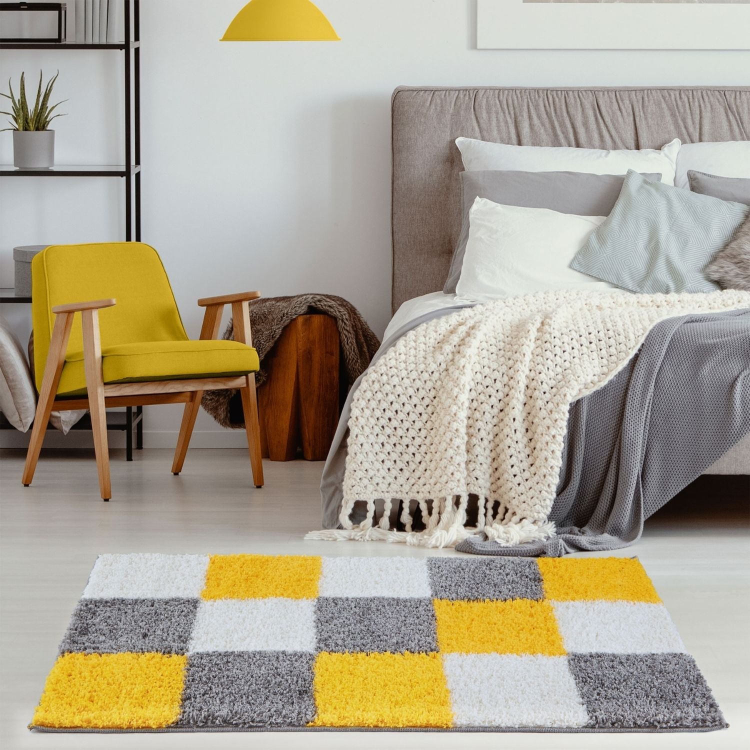 Myshaggy Geometric Yellow Rug - Bargainia.com - 5060912234660 - 2885