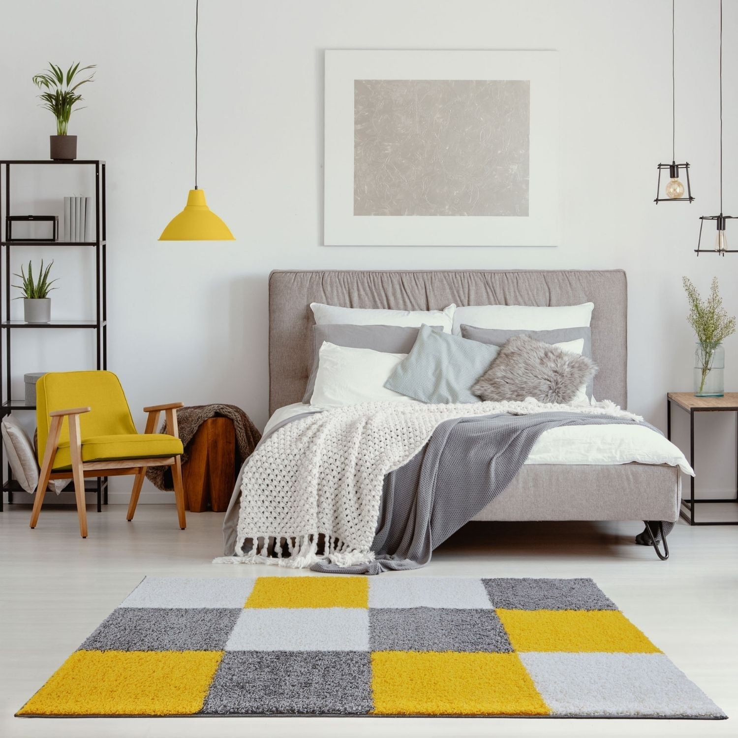 Myshaggy Geometric Yellow Rug - Bargainia.com - 5060912234660 - 2885