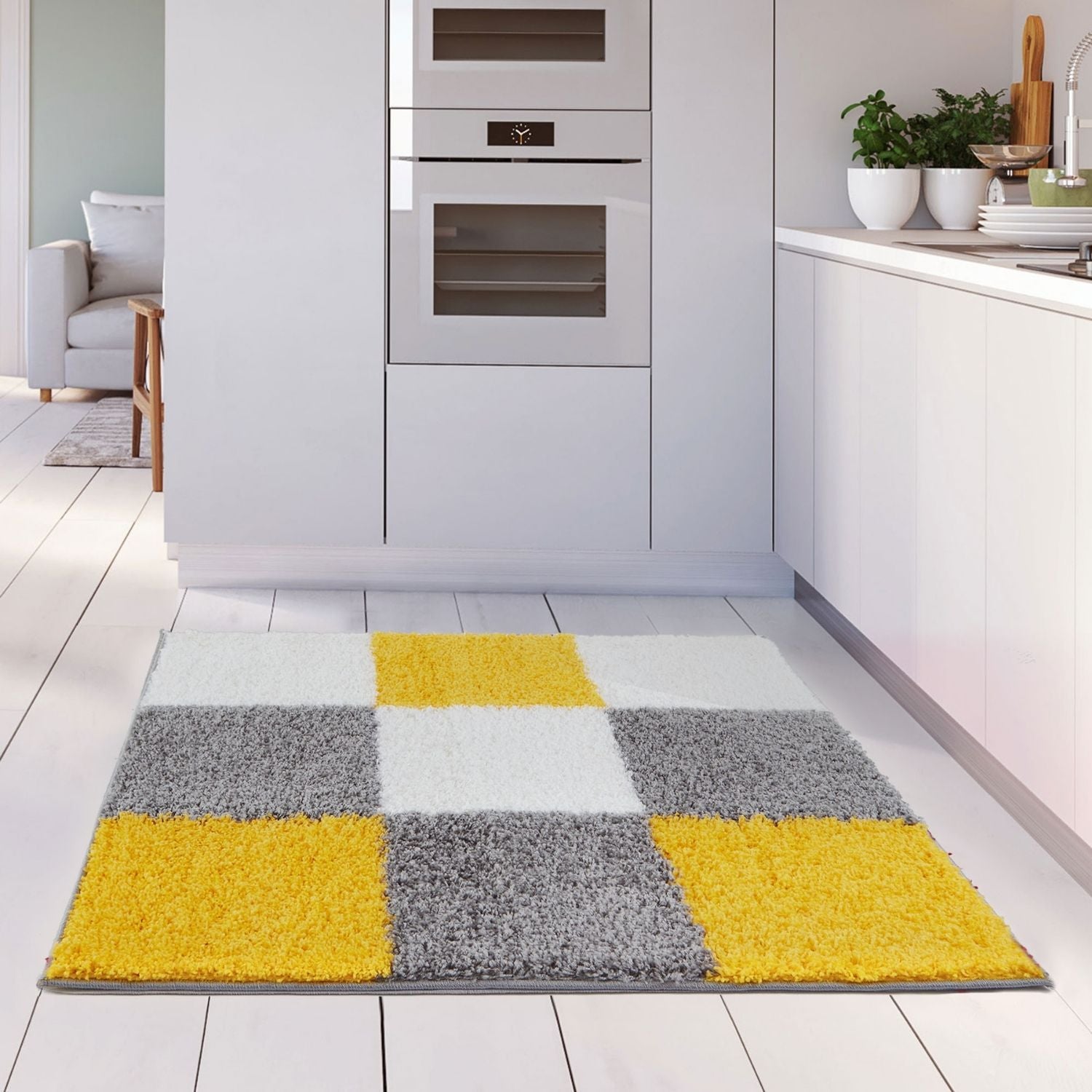 Myshaggy Geometric Yellow Rug - Bargainia.com - 