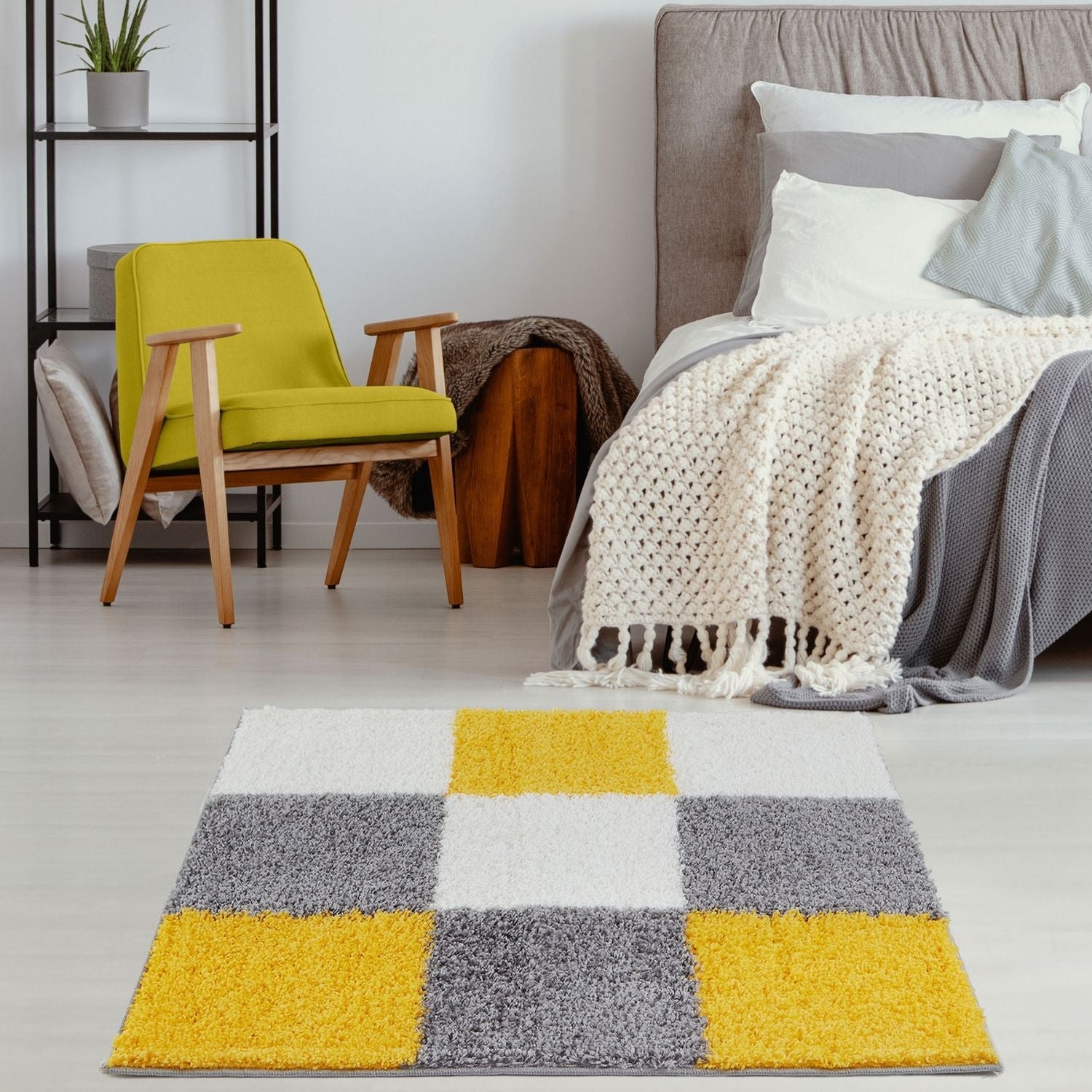 Myshaggy Geometric Yellow Rug - Bargainia.com - 5060912234691 - 2888