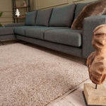 Myshaggy Solid Beige Rug - Bargainia.com - 