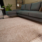 Myshaggy Solid Beige Rug - Bargainia.com - 