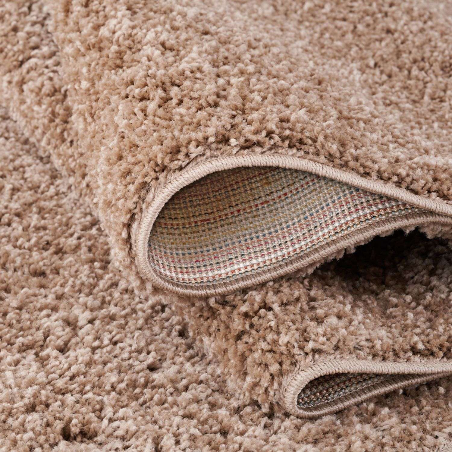 Myshaggy Solid Beige Rug - Bargainia.com - 